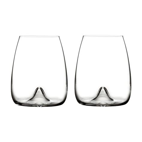 waterford elegance stemless wine glass set of 2 kings and queens