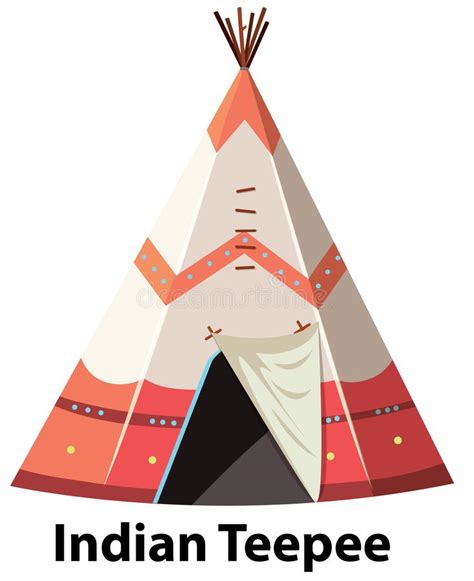 Indian American Native Teepee Tent Cartoon Background
