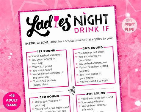 Ladies Night Games Printable