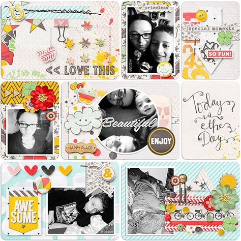 Layout Using Its My Life 1 Digital Scrapbook Templates By Two Tiny