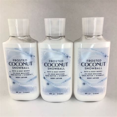 Bath And Body Works 3 Frosted Coconut Snowball Body Lotion 8 Oz New Ebay