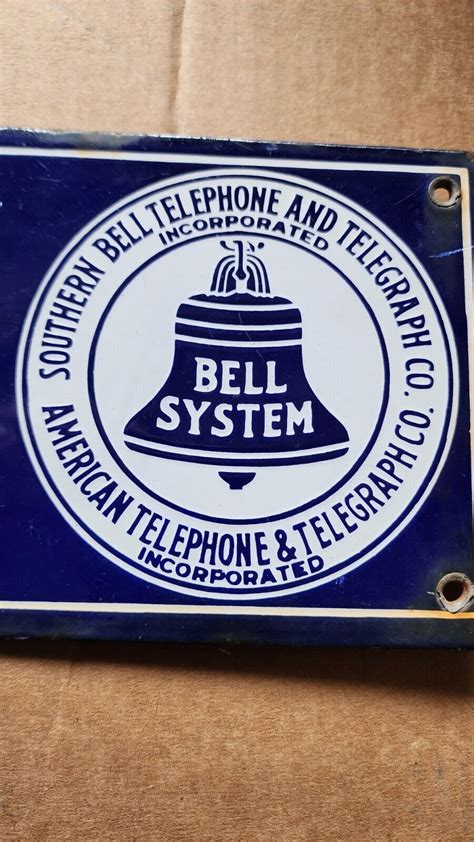 Vintage Southern Bell Porcelain Public Telephone Sign Ebay