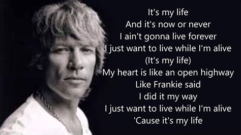 Bon Jovi Its My Life Lyrics Youtube