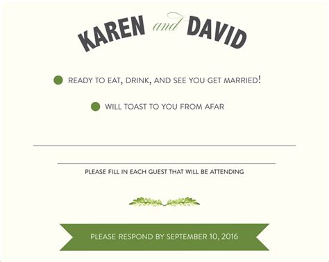 Find your answer below to make for a smooth sailing and fun way to send out your rsvp cards! Wedding RSVP Wording Ideas