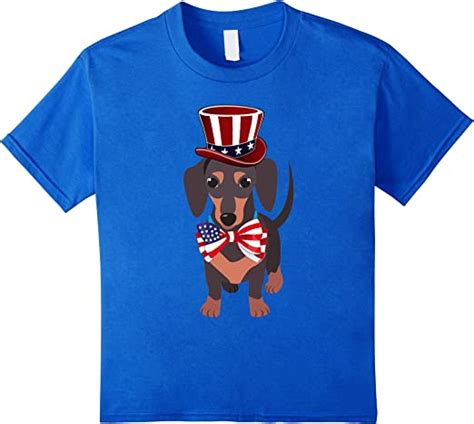 Amazon.com: Happy Fourth Of July Dachshund T-Shirt Funny Puppy Shirt
