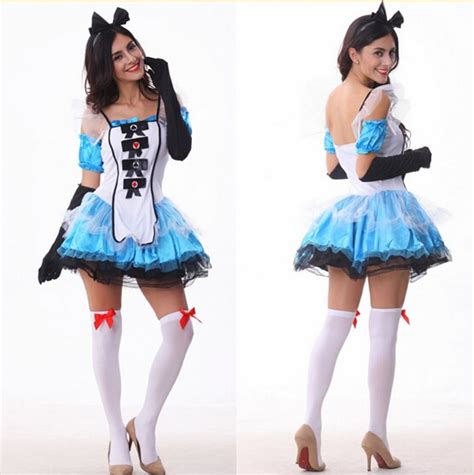 Halloween M Xl Costumes Womens Adult Alice In Wonderland Costume Maids Carnival Fancy Party Sexy