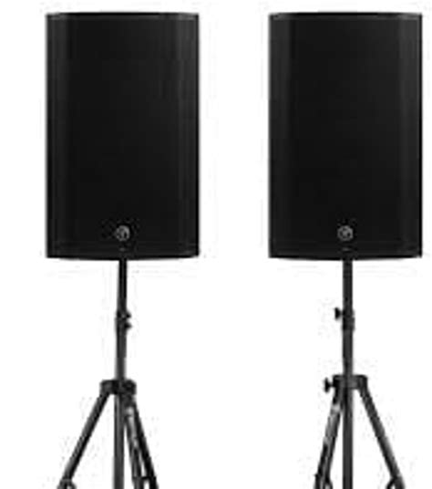 X Mackie Thump Powered New V Speakers Stands Pa Sound