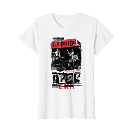 Womens Sex Pistols Official Classic Photo Collage T Shirt Rock Band