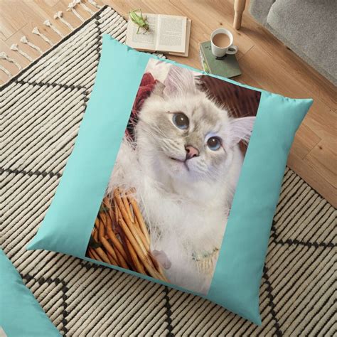 Saoirse Ragdoll Queen Cat Floor Pillow By Fluffycat2020 Floor Pillows