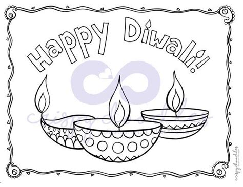 Diwali Coloring Activity Pages For Kids Diwali Decor For Etsy