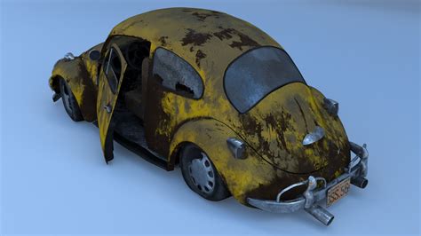 3d Old Beetle Car Model Turbosquid 2168321