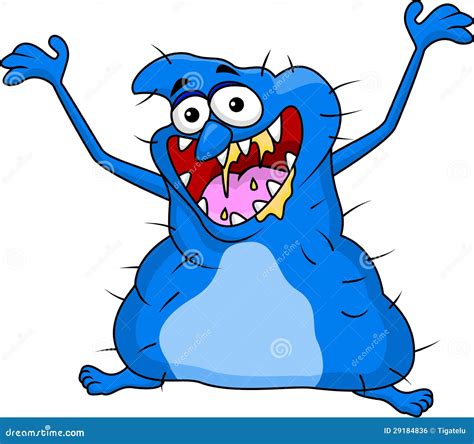 Funny Blue Monster Cartoon Royalty Free Stock Image Image 29184836