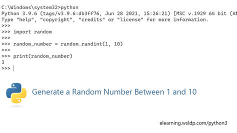 How To Generate A Random Number Between 1 And 10 In Python 3
