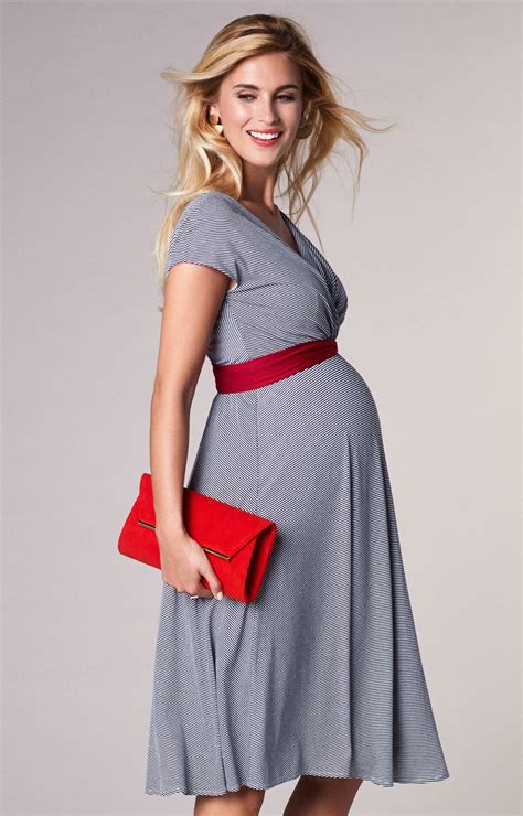 Alessandra Maternity Dress Short Cruise Stripe Maternity Wedding