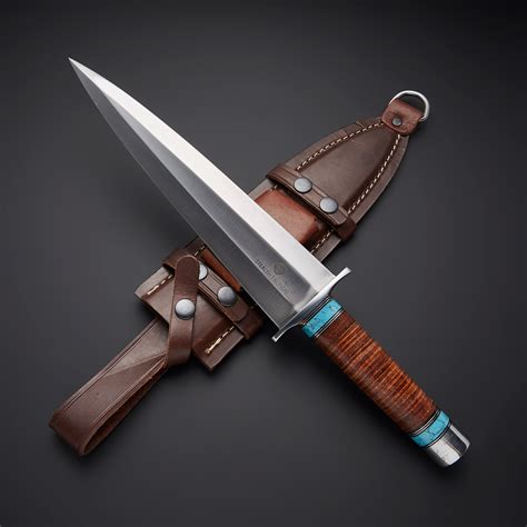 D2 Arkansaw Toothpick Blue Turquoise Dagger Knife Stealth Tactical