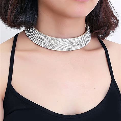 Buy Luxury Classic New Women Crystal Rhinestone Bridal Choker Necklace Collar