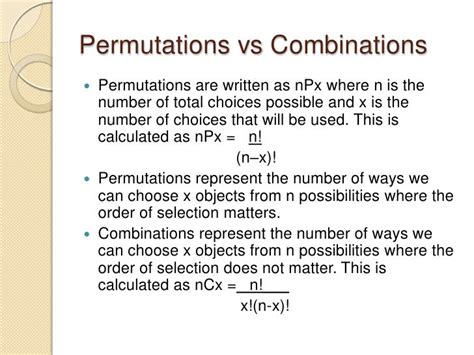 Permutations And Combinations