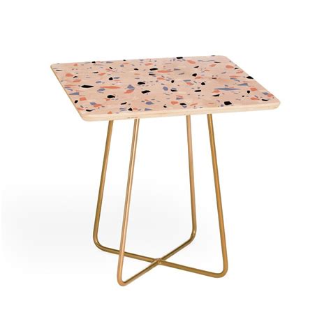 Emanuela Carratoni Sweet Terrazzo Texture Side Table Deny Designs