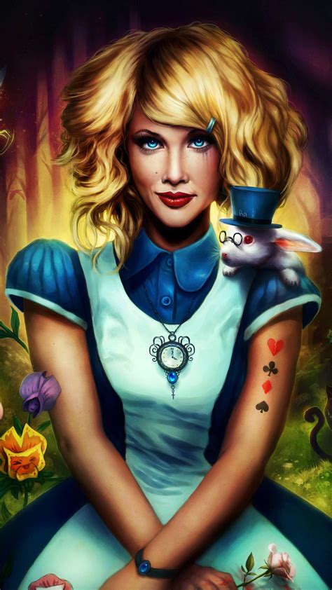 Alice In Wonderland Girl Art Iphone Wallpaper Iphone Wallpapers