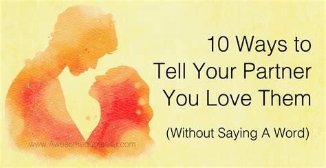 10 Ways To Tell Your Partner You Love Them