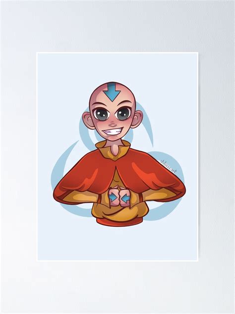 Avatar Aang Fanart Stickerdecaletc Poster For Sale By Jules Arts