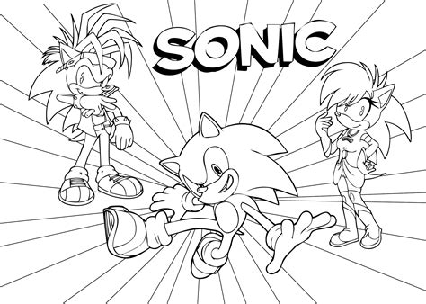 Sonic Coloring Pages For Kids Free Printable Cartoon Coloring Pages