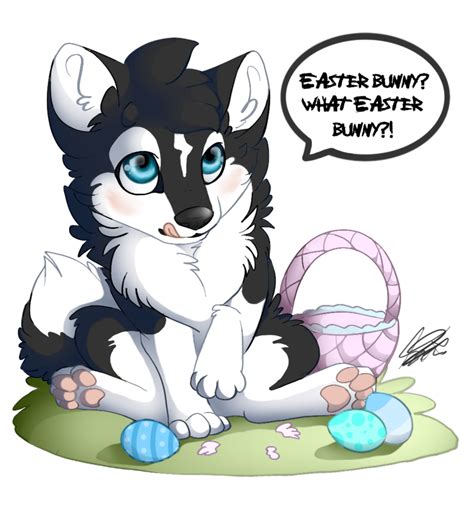 Easter Husky Furry Art Husky Furry Cartoon Wolf