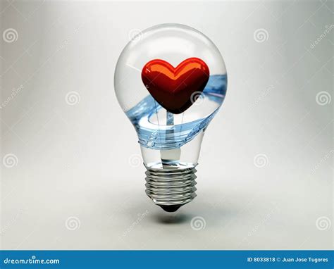 Light Bulb Containing Heart Royalty Free Stock Photos Image 8033818