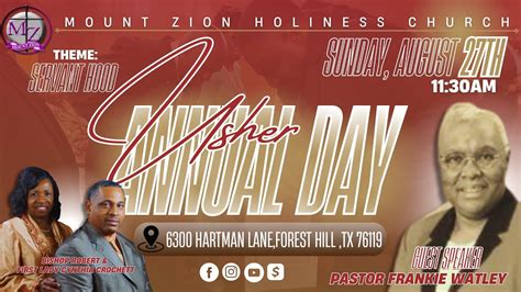 Mount Zion Holiness Church Usher Annual Day Youtube