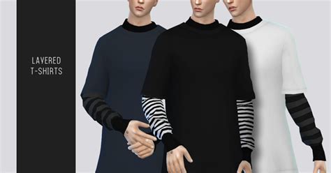Layered T Shirts Darte77 Custom Content For Ts4