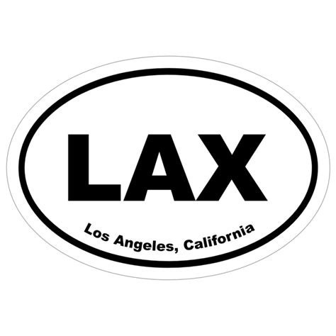 Los Angeles California Oval Stickers