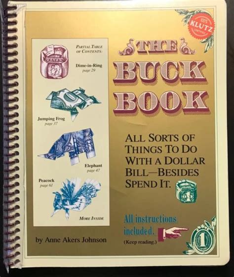 The Buck Book Folding Money Origami Ebay