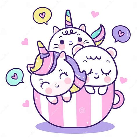Unicorns Cartoon Pony Child Bear Friendship Girly Doodles Valentines
