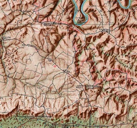 1922 Topo Map Of Mammoth Cave Kentucky Quadrangle National Etsy