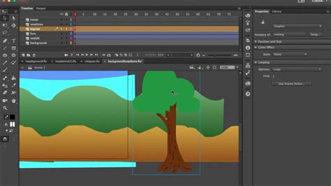 Adding Details To Background Looping Animation Adobe Animate Tutorial