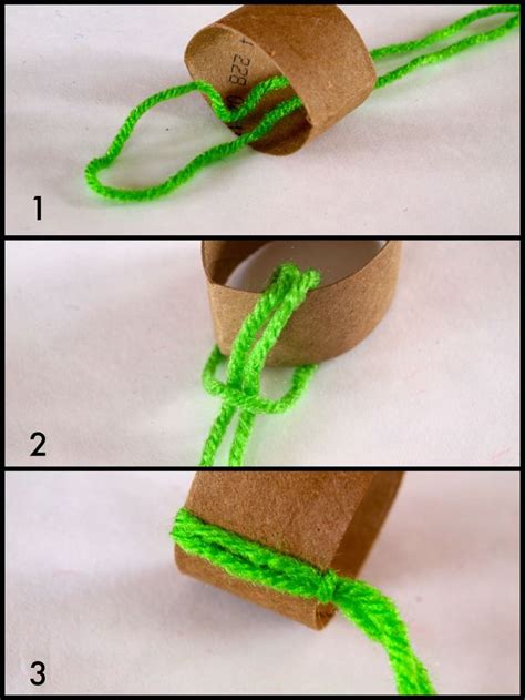 The Steps To Make A Rope Wrapped Toilet Paper Roll Holder With Green