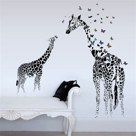 Large Giraffe Wall Stickers Removable Vinyl Wall Decals