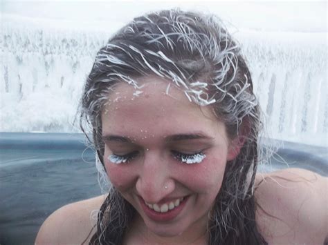 Chena Hot Springs Resort In Fairbanks Alaska In The Winter Temperatures Get As Low As 40