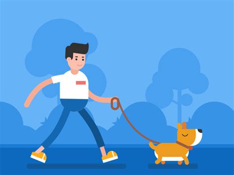 Walk The Dog By Leew On Dribbble