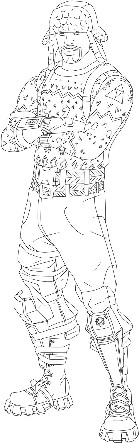 Free Fortnite Coloring Pages Renegade Raider