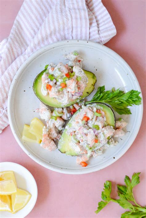 Easy Shrimp Salad Stuffed Avocados Real Food Whole Life