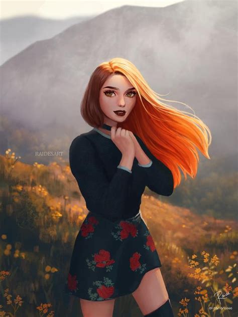 Red Hair By Raidesart On Deviantart In Digital Art Girl Red Hair Cartoon Art Girl