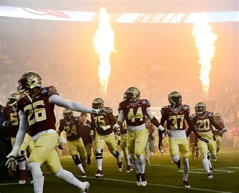 Florida State Takes The Field During The Acc Football Championship Game