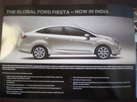 Ford Fiesta Brochure And Specs Tech Details