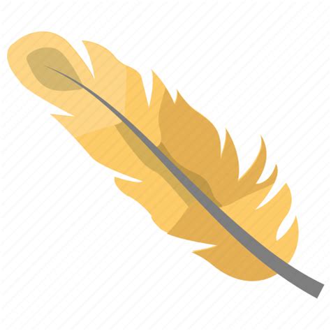 Feather, golden feather, plumage, plume, quill feather icon - Download on Iconfinder