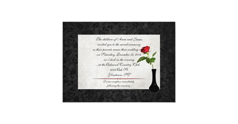 Red Rose Vow Renewal Invite Zazzle