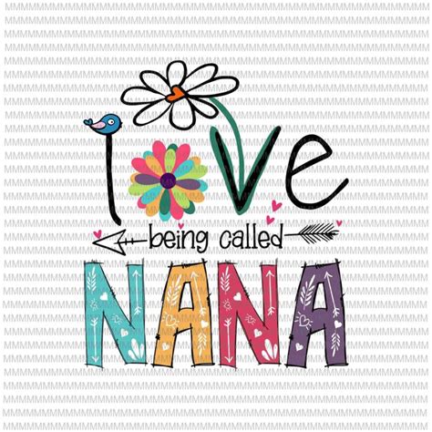 I Love My Nanna Quote Design Digital Download Svg Jpeg Pdf Clip Art