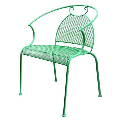 Shop with confidence on ebay! Mesh Wrought Iron Stack able Chair- Mint Green