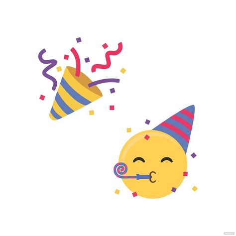 Party Emoji Vector In Illustrator Svg  Eps Png Download