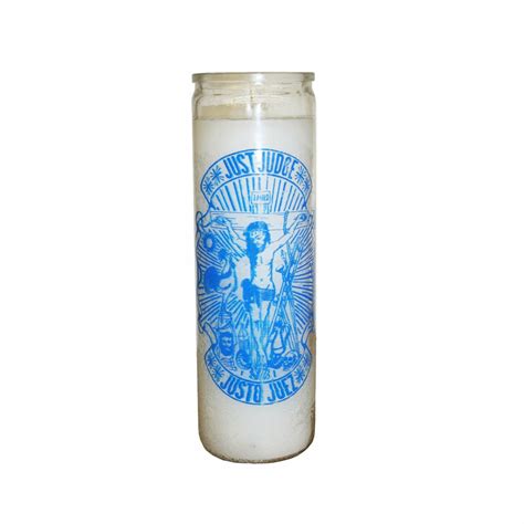 Just Judge Justo Juez Prayer Candle 7 Day White